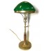Настольная лампа с зелёным плафоном,с регулировкой высоты