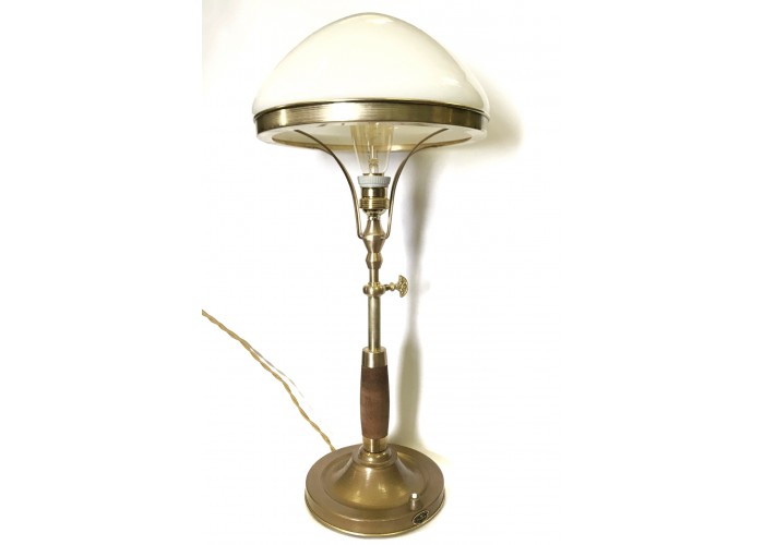 Настольная лампа с белым плафоном,с регулировкой высоты