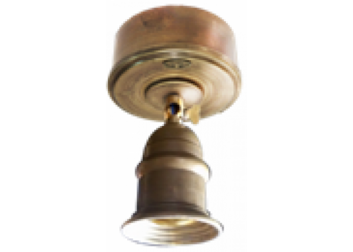 Настенно-потолочный светильник с декоративной проставкой с закаткой "Гусевъ №198/4" (мет.патрон), на основании "банка с крышкой"