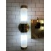 настенный светильник "Гусевъ №215" с 2-я стеклянными плафонами D=110х300мм, 700х190мм, латунь
