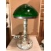 Сталинаская настольная лампа, мраморное основание, зелёный плафон