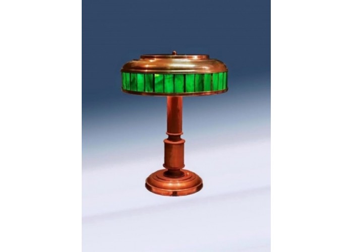 Наркомовская лампа с зелёным плафоном