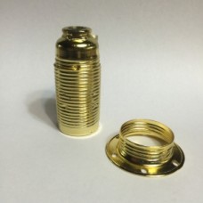 Металлический электропатрон Е-14 золото (к)